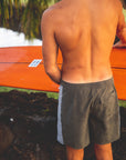 M's Side Pali Boardshort - Dark Olive / Mini Stripe