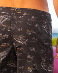 M's Side Pali Boardshort - Kauai Map / Vintage Black **Sale**