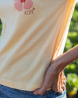 W's Hau Hibiscus Mid Crop Tee