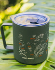Kauai Map Camp Mug - Evergreen