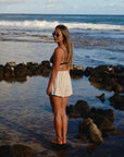W's High Waisted Shorts - Natural