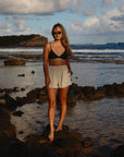 W's High Waisted Shorts - Natural