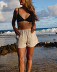 W's High Waisted Shorts - Natural