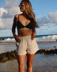 W's High Waisted Shorts - Natural