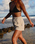 W's High Waisted Shorts - Natural