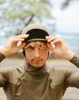 Double Shaka Sun Blocka L/S Surf Hood - Dark Olive