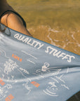 Kauai Map/ Sunburst Na Pali Quick Dry Towel