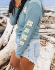 W's ABC Hibiscus Double Shaka Sun Blocka UV Hoodie