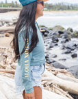W's ABC Hibiscus Double Shaka Sun Blocka UV Hoodie