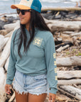 W's ABC Hibiscus Double Shaka Sun Blocka UV Hoodie