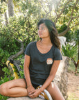 W's Tonal Tides Tee - Charcoal