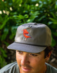 I'iwi Embroidered 5 Panel Unstructured Hat - Green