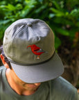 I'iwi Embroidered 5 Panel Unstructured Hat - Green