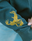 Black Tail Zip Up Hoodie