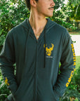 Black Tail Zip Up Hoodie