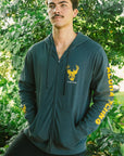 Black Tail Zip Up Hoodie