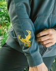 Black Tail Zip Up Hoodie