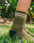 Youth Classic Stripe Socks - Military