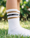 Youth Aloha Stripe Socks - Gold & Black