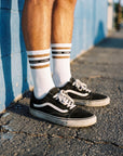 M's Aloha Stripe Socks - Gold & Black