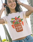 W's Flower Bundle Mid Length Tee