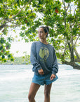 W's Kalo Block Print Plush Oversized Crew