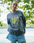 W's Kalo Block Print Plush Oversized Crew