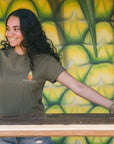 W's Tropical Heliconia Mid Length Tee
