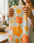 Hibiscus Blooms Tea Towel