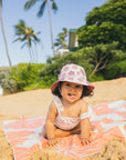Guava / Hibiscus Blooms Reversible Bucket Hat