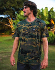 M's Camo Black Letter Patch Tee
