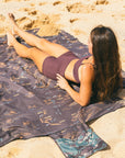Kauai Map / Camo Beach Blanket