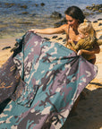 Kauai Map / Camo Beach Blanket