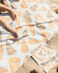 Cone Shell / Hibiscus Blooms Beach Blanket
