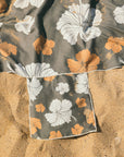 Cone Shell / Hibiscus Blooms Beach Blanket