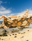 Cone Shell / Hibiscus Blooms Beach Blanket