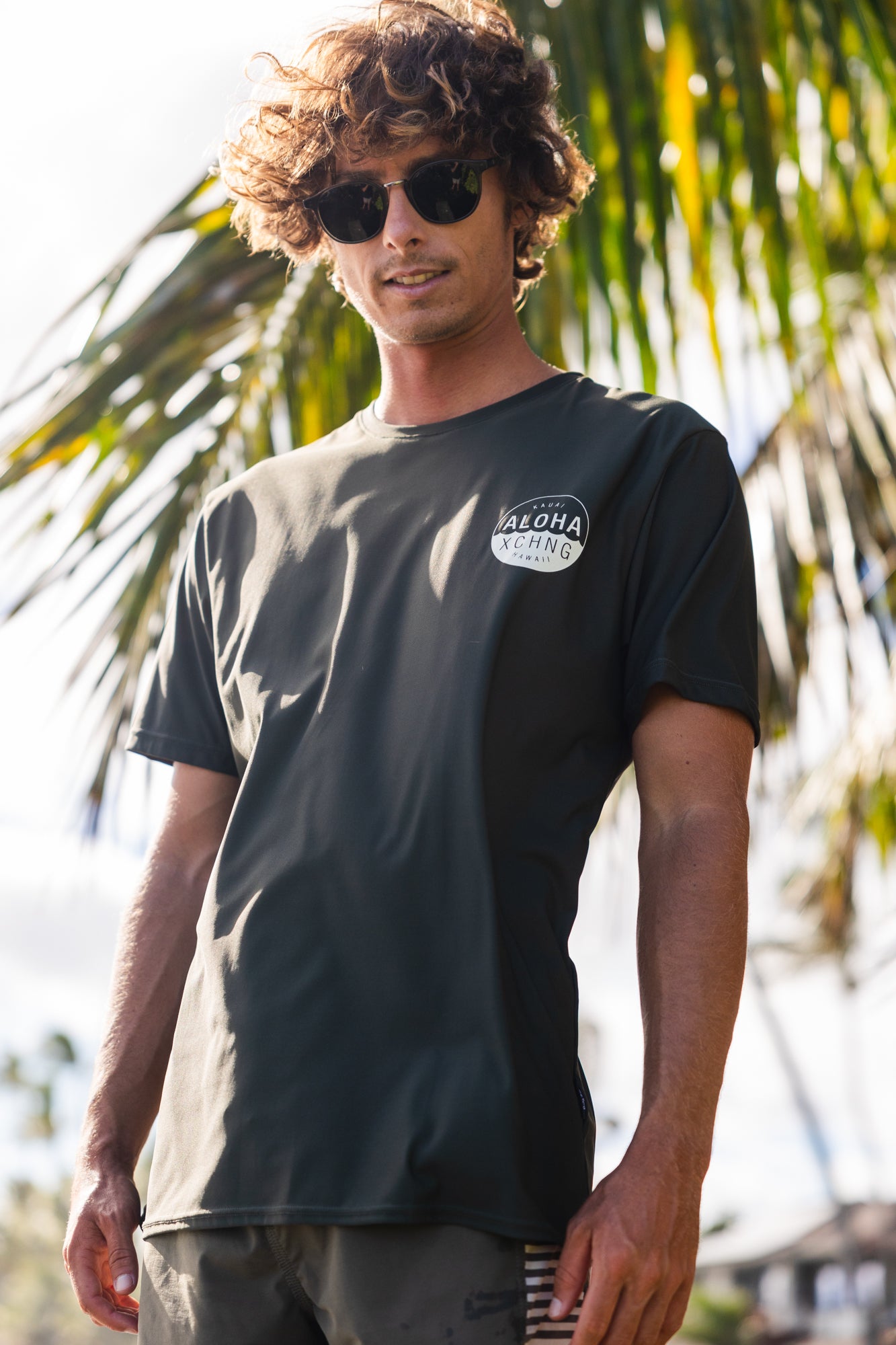 Shop Logo Double Shaka Sun Blocka UV Tee – Aloha Exchange