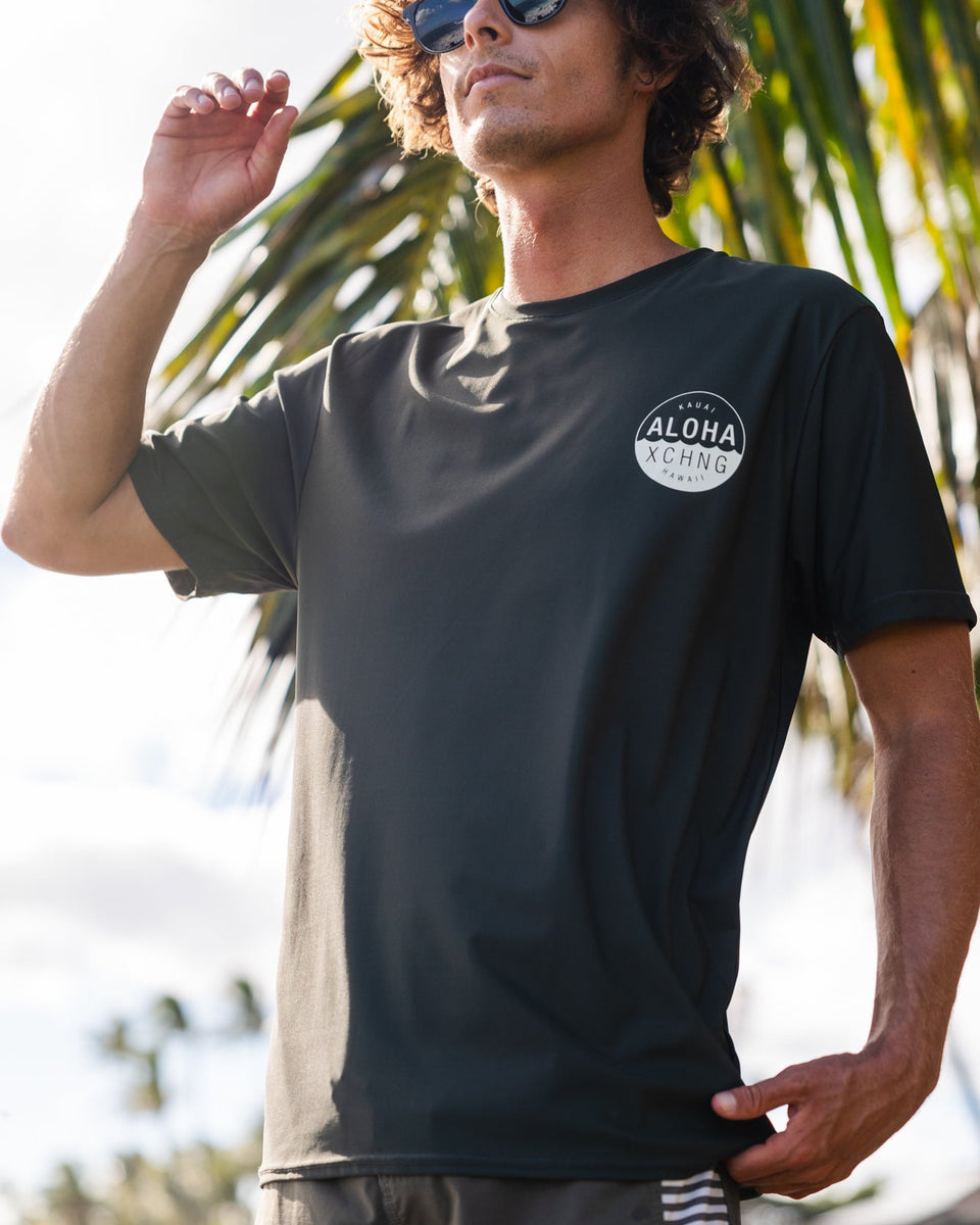 Shop Logo Double Shaka Sun Blocka UV Tee – Aloha Exchange