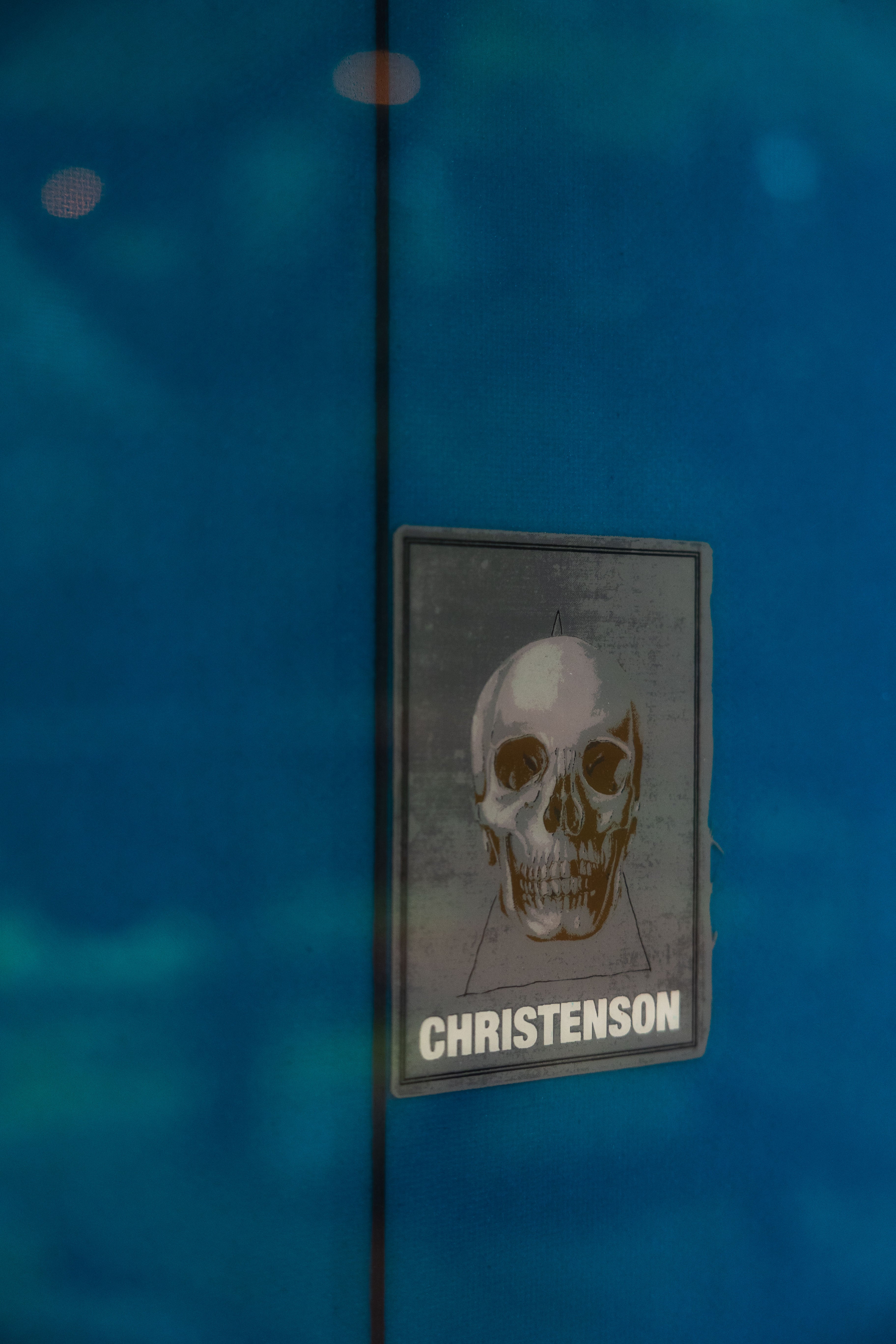 CHRISTENSON SURFBOARDS SKULL STICKER （M） - サーフィン・ボディボード