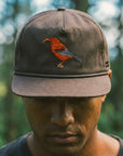I'iwi Embroidered 5 Panel Unstructured Hat - Brown