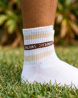 W's Aloha Stripe Crew Socks