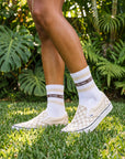 W's Aloha Stripe Crew Socks