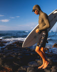 Double Shaka Sun Blocka L/S Surf Hood - Dark Olive