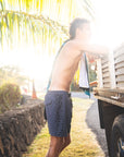 M's Side Pali Boardshort - Dark Grey/ Broke Board