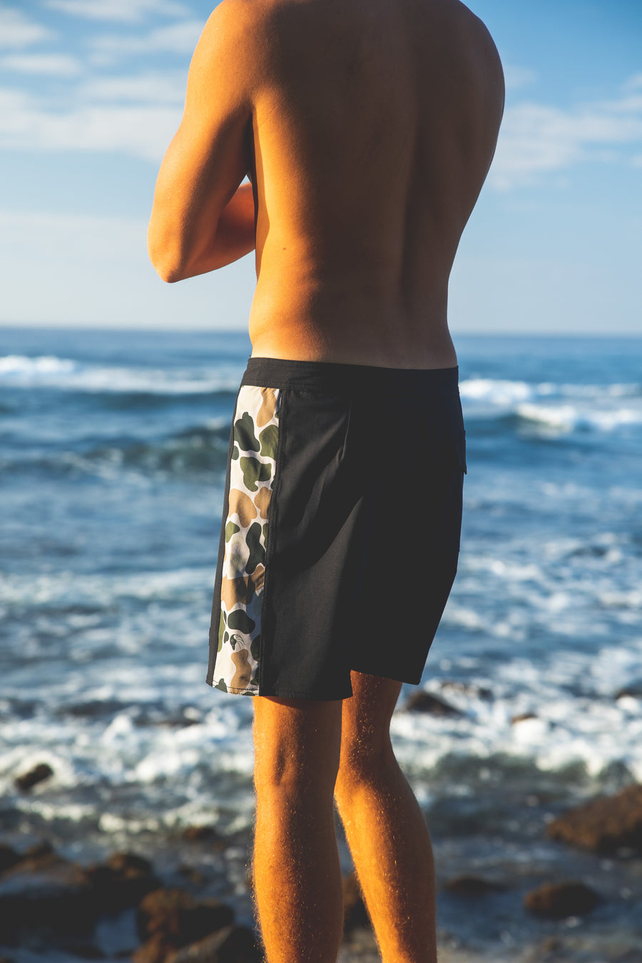 M's Side Pali Boardshort Board - Black / Nene Camo