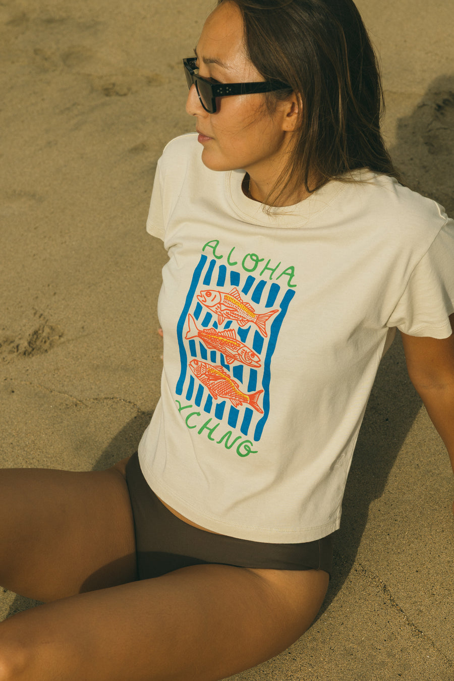 W's Ehu Stripe Mid Length Tee