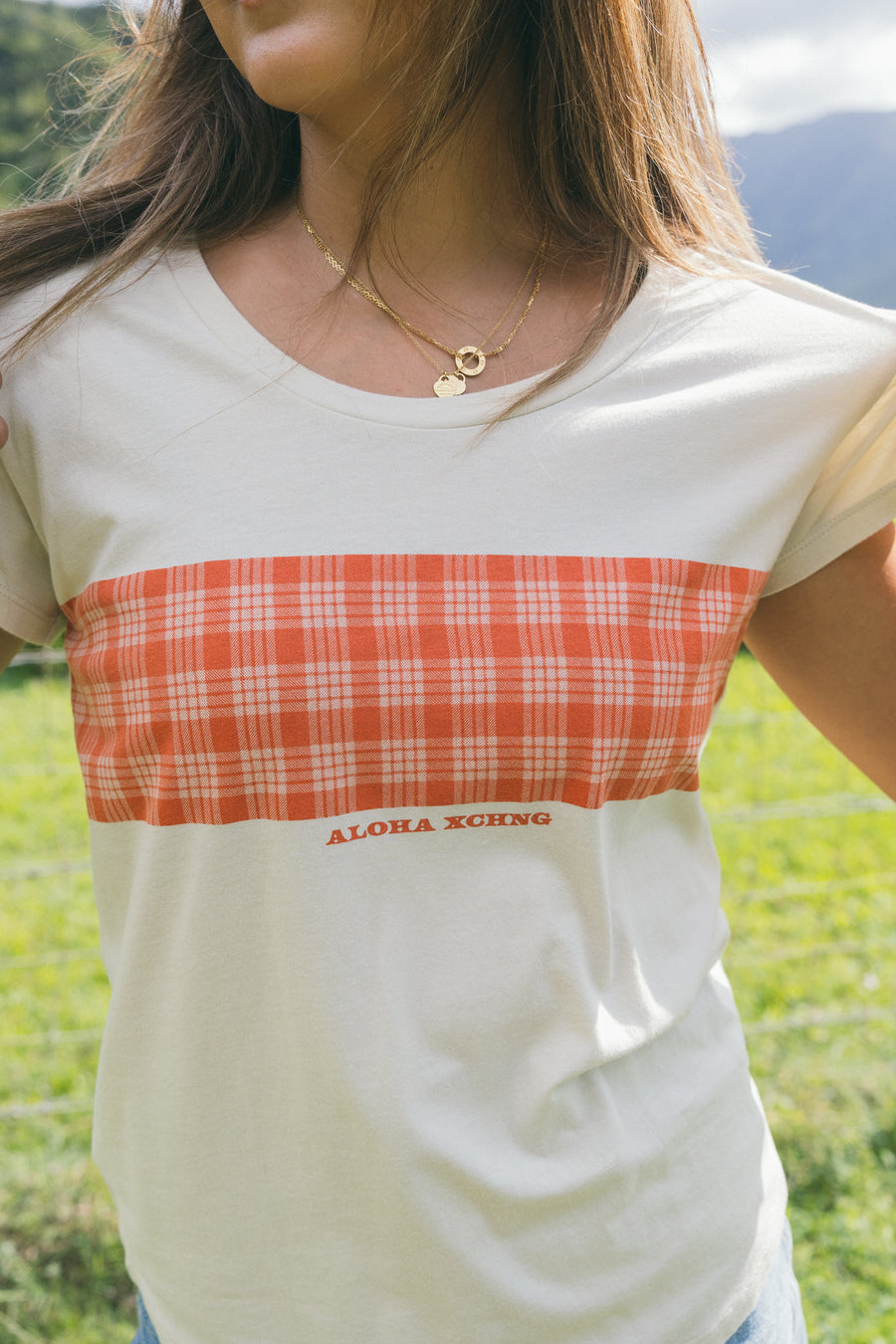 W's Palaka Scoop Tee