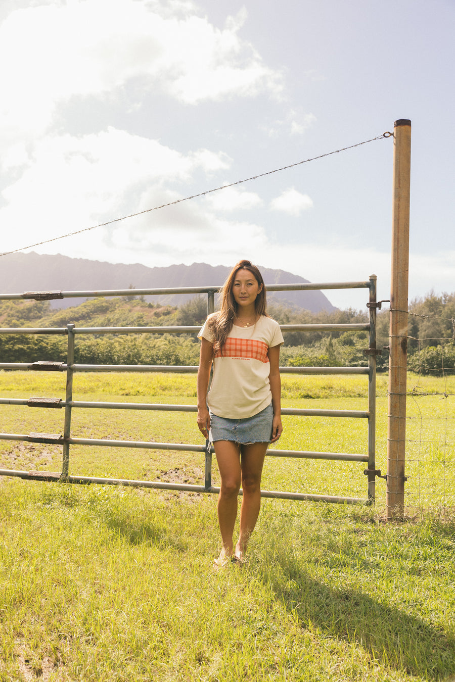 W's Palaka Scoop Tee