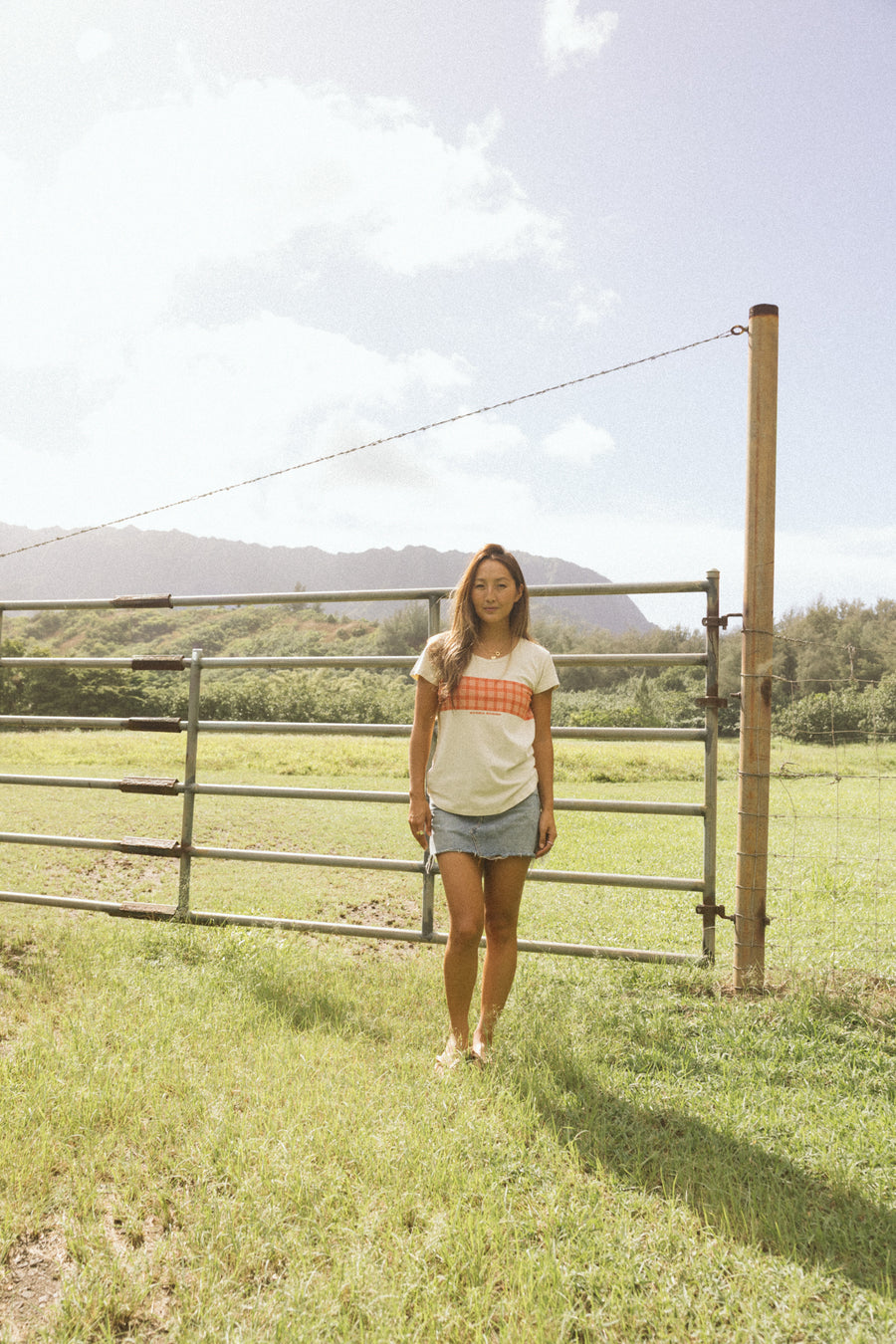 W's Palaka Scoop Tee