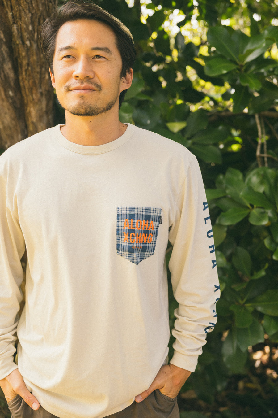 M's Palaka Longsleeve Pocket Tee